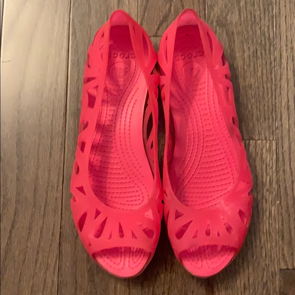 Pink Croc Flats